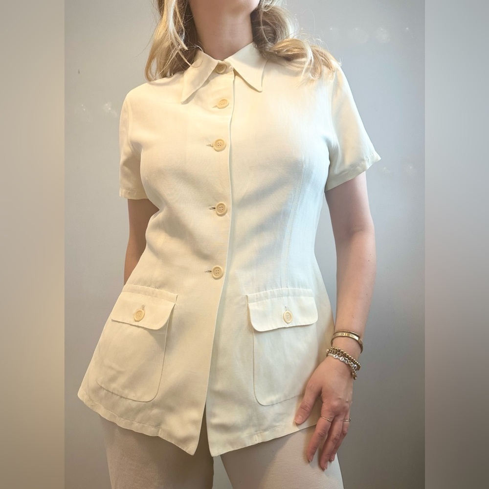 [Max Studio] Vintage button down top